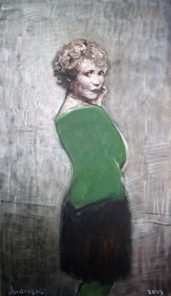 Painting titled "kitty" by Robert Andersen, Original Artwork