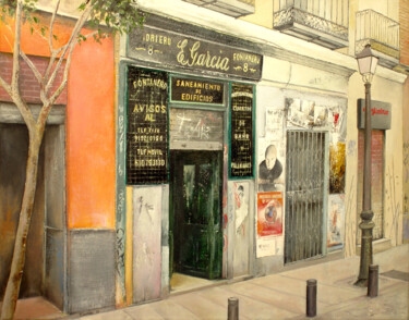 Fontaneria E. Garcia- Madrid Peinture intitulée "Fontaneria E. Garci…" par Tomás Castaño, Œuvre d'art originale, Huile