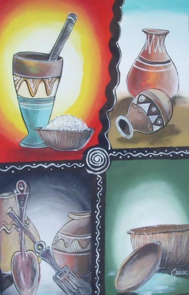 Painting titled "CATHEDARAL WINDOW U…" by Mayor, Original Artwork