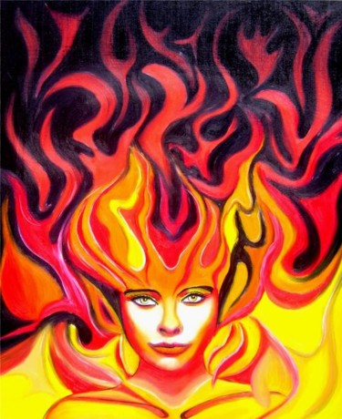 Peinture intitulée "Bélénos" par Alix, Œuvre d'art originale, Huile