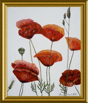 Peinture intitulée "Coquelicots de la s…" par Térégia, Œuvre d'art originale
