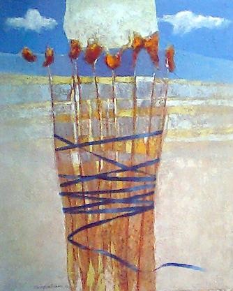Painting titled "A curva" by Aldo Luiz De Paula Fonseca, Original Artwork, Oil