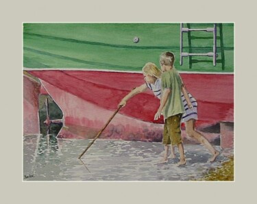 Ζωγραφική με τίτλο "zzzz_kids_at_emswor…" από Bob Payne, Αυθεντικά έργα τέχνης
