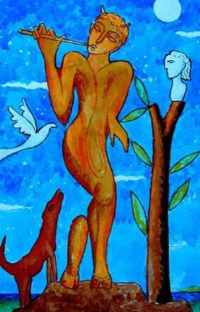 Pittura intitolato "Orfeo" da Costantino Canonico, Opera d'arte originale, Altro