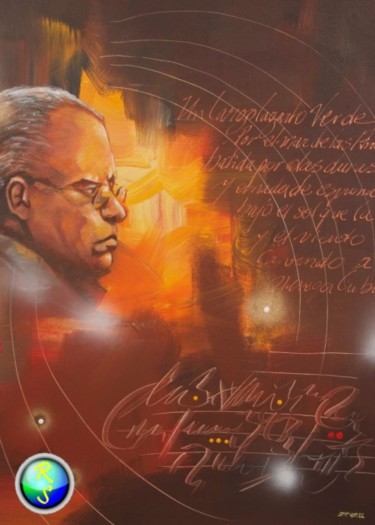 Peinture intitulée "NICOLAS GUILLEN" par Jose Lanoir, Œuvre d'art originale