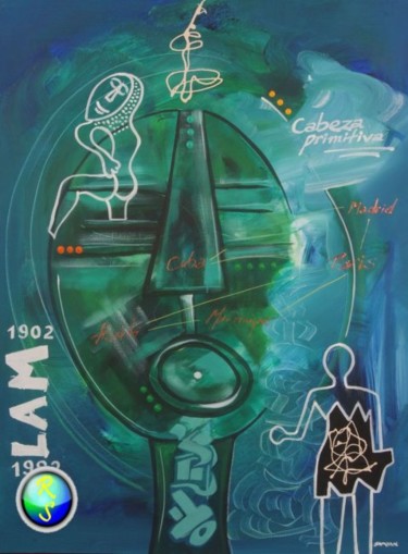 Peinture intitulée "WILFREDO LAM" par Jose Lanoir, Œuvre d'art originale