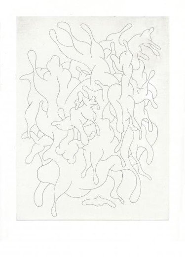 Gravures & estampes intitulée "Monde 2" par Nyko, Œuvre d'art originale