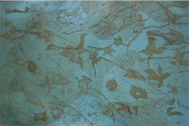 Peinture intitulée "Eaux bleues" par Clo Lecouturier, Œuvre d'art originale