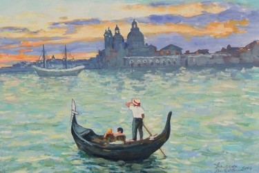 Pittura intitolato "Venezia" da Francesco Da Cisterna, Opera d'arte originale