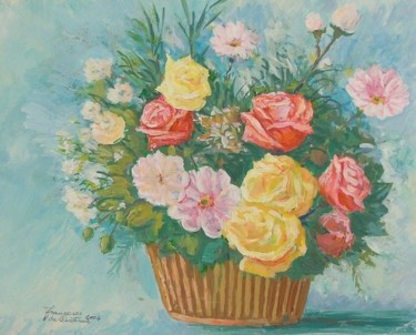 Pittura intitolato "Fiori" da Francesco Da Cisterna, Opera d'arte originale