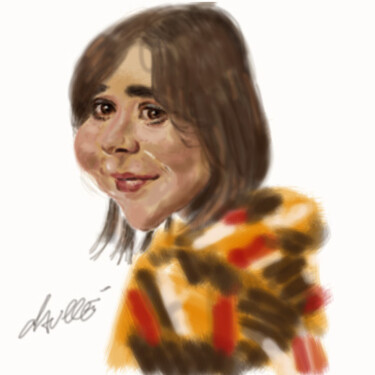 Peinture intitulée "Ellen Page" par Bertrand Daullé, Œuvre d'art originale, Autre