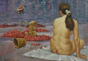 Peinture intitulée "LA SAISON DE LITCHI" par Wancheng Liang, Œuvre d'art originale