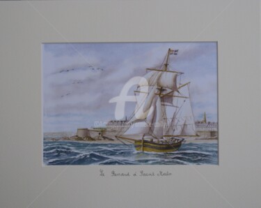 Printmaking titled "Le Renard reproduct…" by Armelle Cailly, Original Artwork, Digital Print Mounted on Cardboard