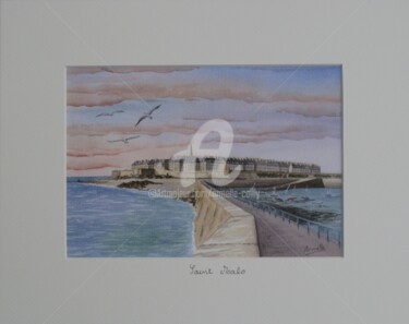 Printmaking titled "Saint Malo reproduc…" by Armelle Cailly, Original Artwork, Digital Print Mounted on Cardboard