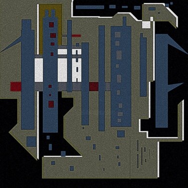 Digital Arts titled "flatland' the farm#3" by Anthony R A Barron, Original Artwork