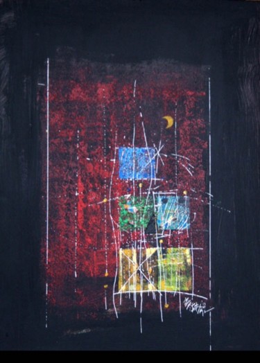 Peinture intitulée "Moon Moon" par Michel Maréchal, Œuvre d'art originale
