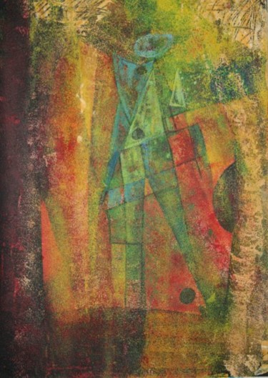 Peinture intitulée "Man with no name" par Michel Maréchal, Œuvre d'art originale