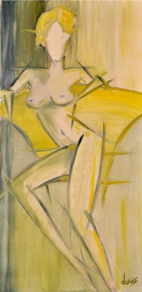 제목이 "Mante religieuse"인 미술작품 Sandrine Lascols로, 원작, 기름