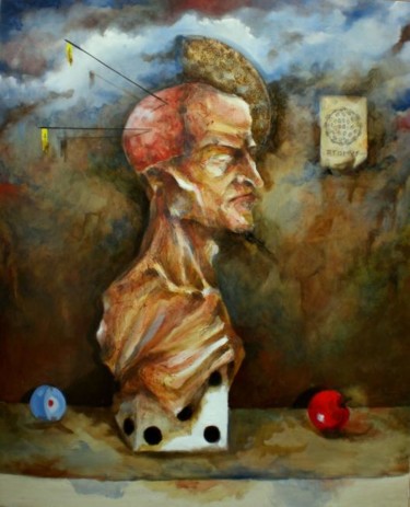 Painting titled "´PHILOSOPHUS (El cr…" by Alexander Leal Cid, Original Artwork, Oil