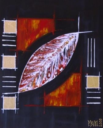 Painting titled "Abstraction n°14" by Patrice Butel, Original Artwork, Oil