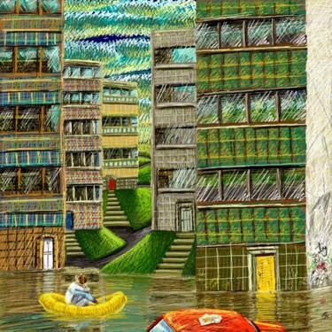 Digital Arts titled "The Venice estate" by Anthony R A Barron, Original Artwork