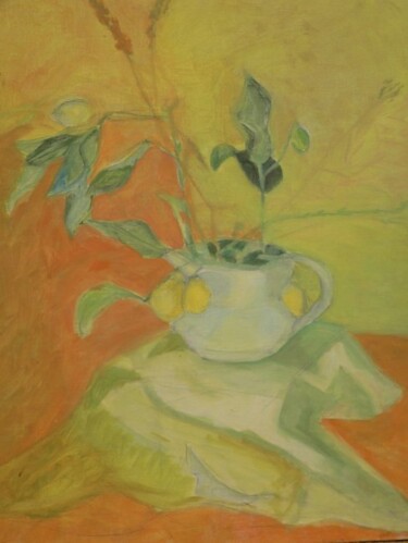 Peinture intitulée "Nature morte aux ci…" par Bernard Escarbonnier, Œuvre d'art originale
