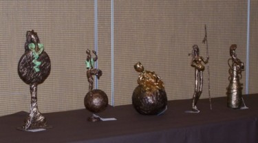 Peinture intitulée "trophées au salon c…" par Anne-Frédérique Ferret, Œuvre d'art originale