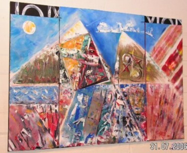 Painting titled "Book of XOdus" by Leonardus Aarts, Original Artwork