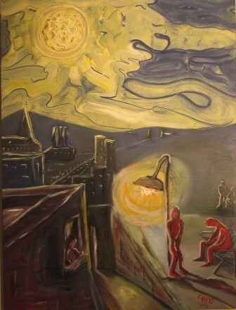 Painting titled "Luna" by Leonardus Aarts, Original Artwork