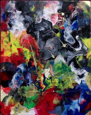Peinture intitulée "Magma" par Joel Jambou, Œuvre d'art originale, Huile
