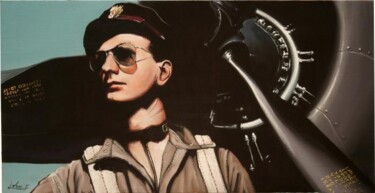 Peinture intitulée "rayban" par Frédéric Leleu, Œuvre d'art originale