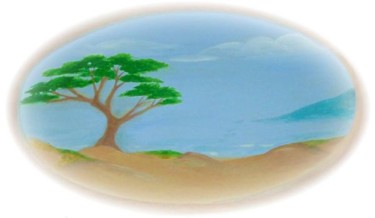 Painting titled "cyprus tree" by Chris Lee, Original Artwork