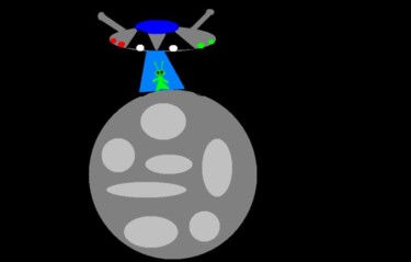Digital Arts titled "alien landing" by Chris Lee, Original Artwork