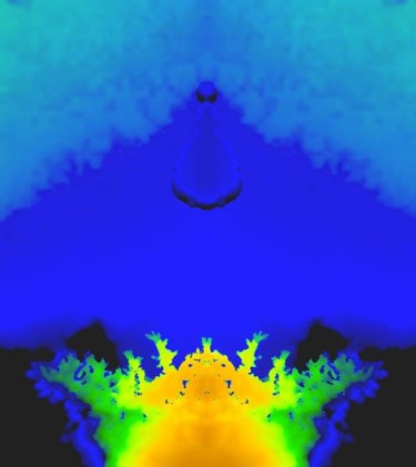 Digital Arts titled "blue raindrop" by Chris Lee, Original Artwork