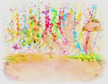 Painting titled "water dance" by Chris Lee, Original Artwork