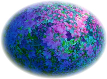 Digital Arts titled "oval flowers" by Chris Lee, Original Artwork