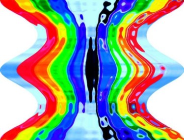 Digital Arts titled "rainbow vase" by Chris Lee, Original Artwork