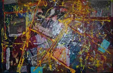 Pintura titulada "Actualités, sans pa…" por Diane Medus, Obra de arte original, Oleo