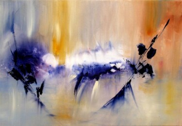 Schilderij getiteld "Un regard simple et…" door Muriel Cayet, Origineel Kunstwerk, Olie