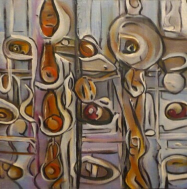 Painting titled "In Progress" by Leonardus Aarts, Original Artwork, Oil
