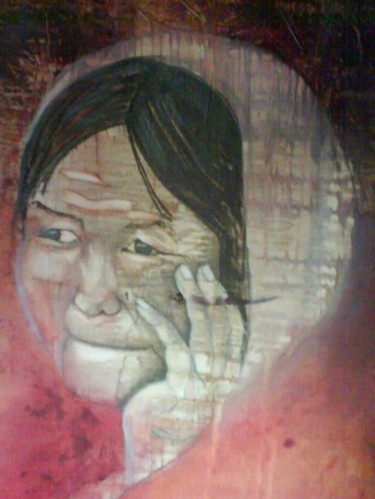 Peinture intitulée "réaparaitre" par Drindrine, Œuvre d'art originale