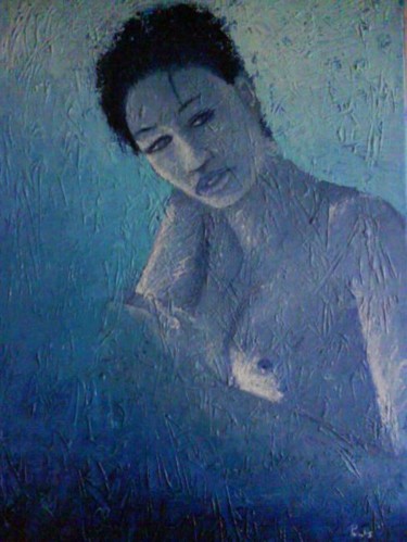 Peinture intitulée "bleu passion" par Drindrine, Œuvre d'art originale