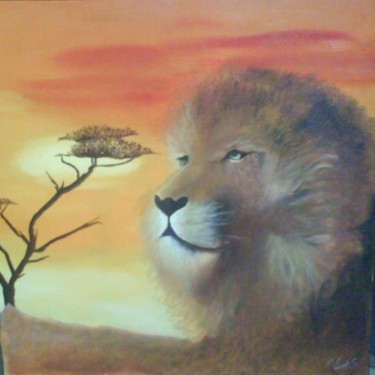 Peinture intitulée "lion" par Drindrine, Œuvre d'art originale