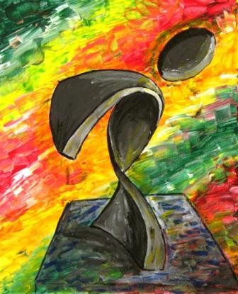 Peinture intitulée "LYGO" par Yann Jost, Œuvre d'art originale, Huile
