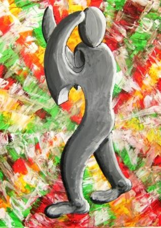 Peinture intitulée "FULL" par Yann Jost, Œuvre d'art originale, Huile