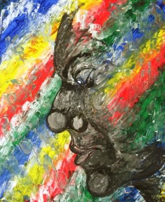 Peinture intitulée "NEPTUNE" par Yann Jost, Œuvre d'art originale, Huile