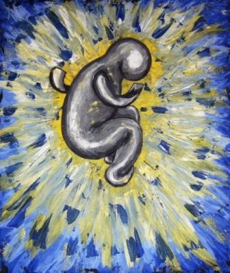 Peinture intitulée "PHOETUS" par Yann Jost, Œuvre d'art originale, Huile