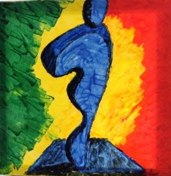 Peinture intitulée "GEANT" par Yann Jost, Œuvre d'art originale, Huile
