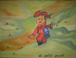 Peinture intitulée "Le Petit Poucet" par Josette Bourgeois, Œuvre d'art originale