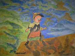 Peinture intitulée "Pinoccio" par Josette Bourgeois, Œuvre d'art originale